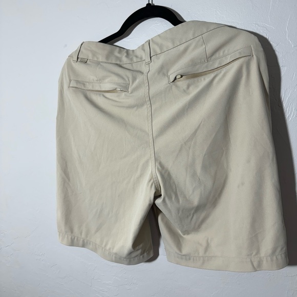 VRST Mens 32‎ Beige 9" Flat Tech Performance Commuter Golf Shorts - Picture 2 of 3